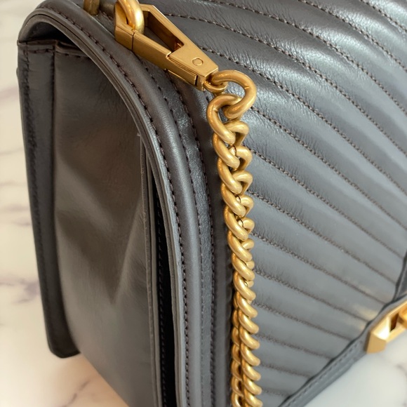 Rebecca Minkoff Chevron Quilted Jumbo Love Crossbody in SOLD OUT COLOR: GRAPHITE - Picture 6 of 9